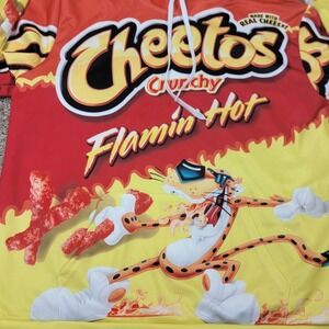 Cheetos Men's XL Flamin Hot Graphic Print Hoodie Sweatshirt Size Xl